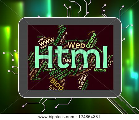 Html Word Indicates World Wide Web And Code