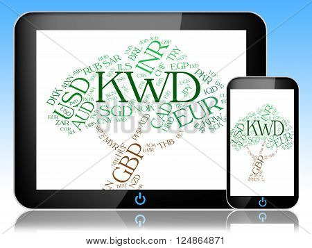 Kwd Currency Represents Foreign Exchange And Currencies