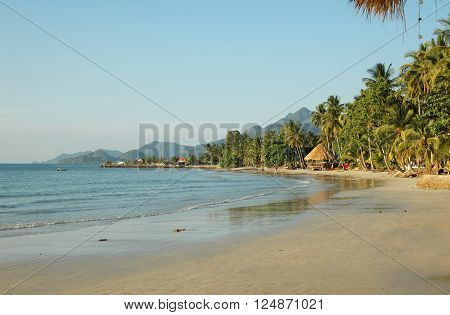 Kai Bae beach, sea and shore at Koh Chang island in Thailand.
** Note: Soft Focus at 100%, best at smaller sizes