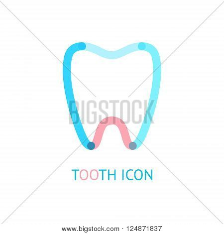 Abstract tooth. Vector symbol for your design