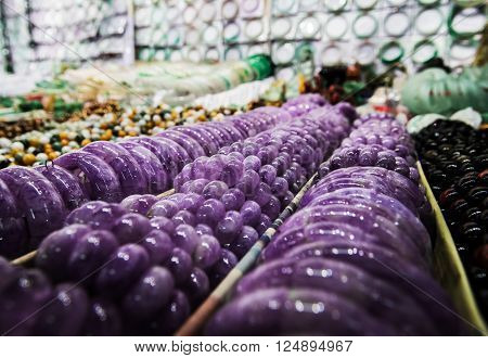 HONG KONG, CHINA - JANUARY 14: Souvenirs at the Jade market on 15 january 2014