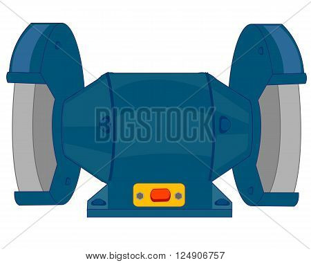 Emery electric on white background is insulated