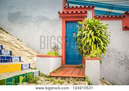 Selaron colorful famous steps in Rio de Janeiro