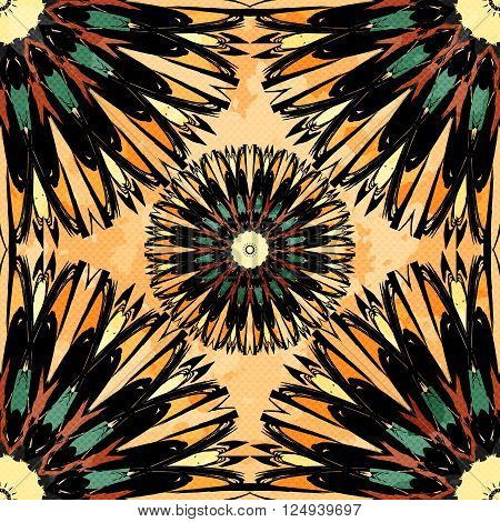 Oriental colorful ornament seamless pattern Vector illustration