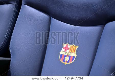 CAMP NOU BARCELONA SPAIN -MAY 4 2015 benchers of Camp Nou Barcelona