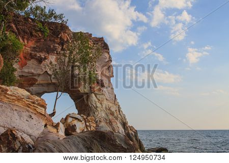 Beautiful cliffs and basalt rocks in Andaman sea, amazing in Thailand