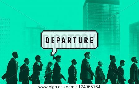 Departure Airport Destination Depart Deviation Concept