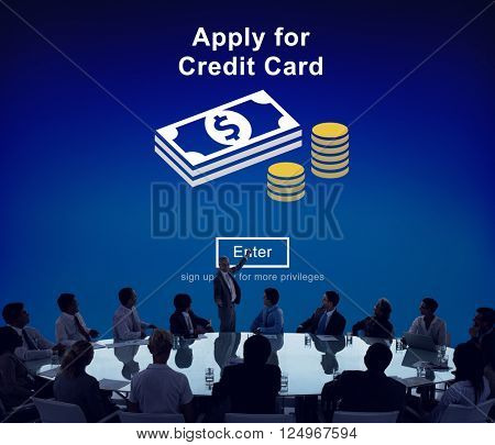 Apply for Credit Card Loan Payment Banking Concept