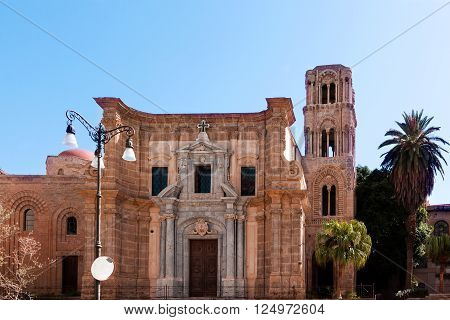 Medieval Church Saint Mary of the Admiral in Palermo (Santa Maria dell'Ammiraglio)