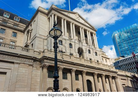 The Bank of England in Threadneedle Street London