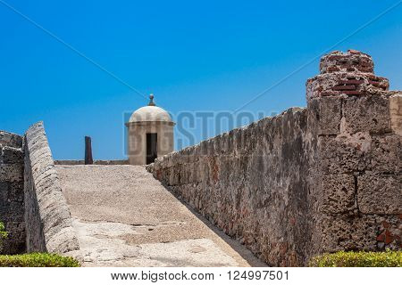 Ramp to access the wall of Cartagena de Indias