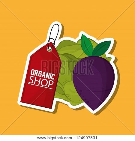 Organic shop concept with icon design, vector illustration 10 eps graphic