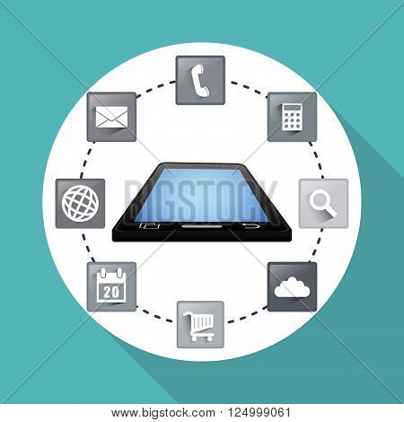 gadget concept with icon design, vector illustration 10 eps graphic.
