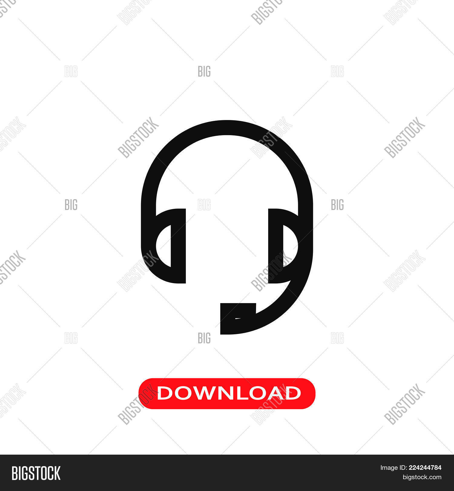 Headset Call Service Vector Photo Free Trial Bigstock