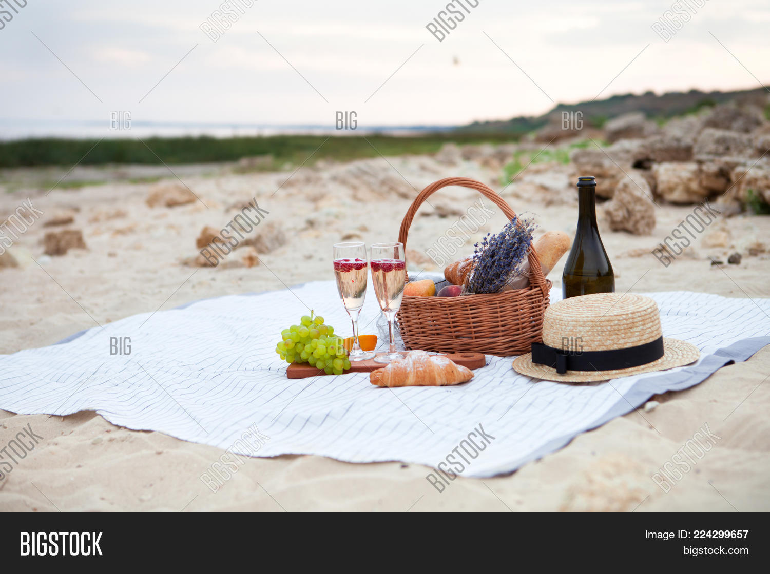 Picnic On Beach Sunset Image & Photo (Free Trial) Bigstock