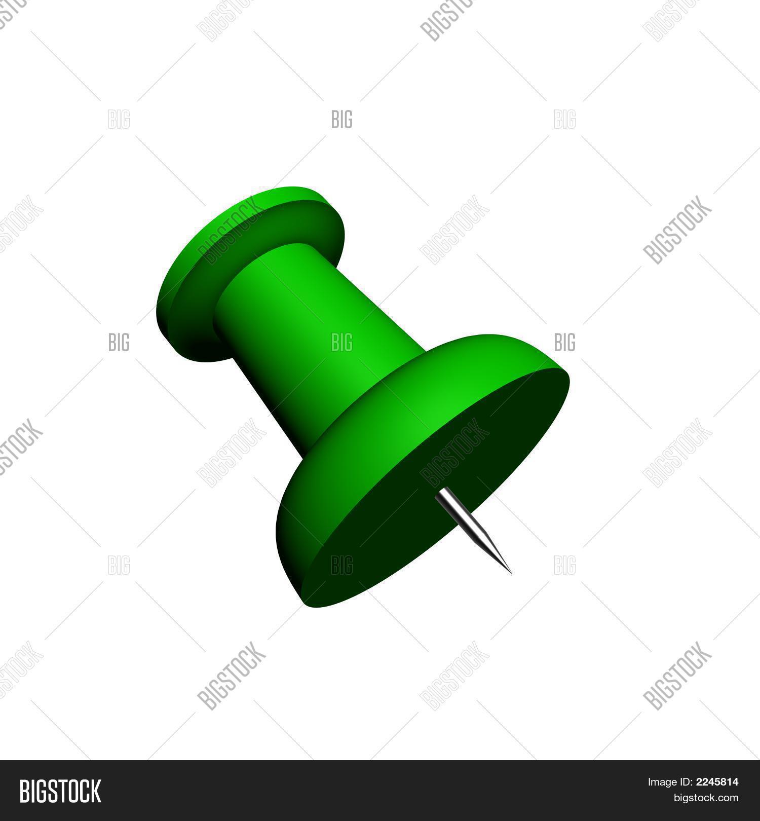 Green Pushpin Image & Photo (Free Trial) | Bigstock