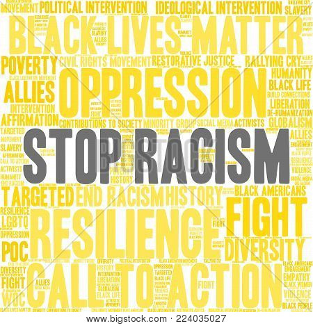 Words Against Racism Stop Racism Word Vector & Photo (Free Trial) | Bigstock