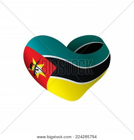 Mozambique flag, vector illustration on a white background