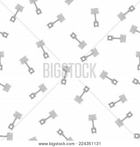 Seamless pattern of the automobile piston. Vector illustration