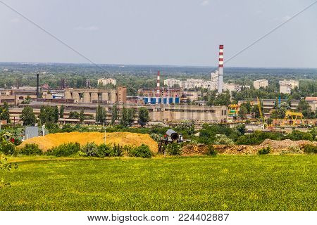 View On The Industrial District In Kremenchug City, Ukraine