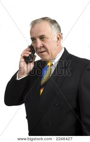 Starsze biznesmen na telefon