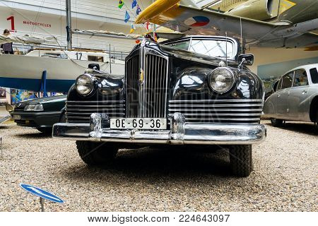 Prague, Czech Republic - November 10: Car Zis 110 B From Year 1952 Stands In National Technical Muse