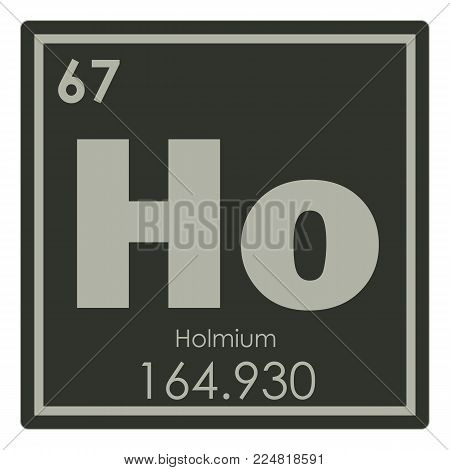 Holmium chemical element periodic table science symbol