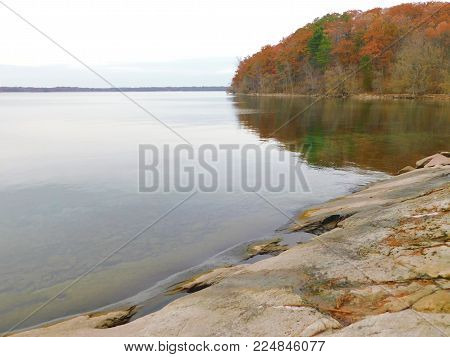 St. Lawrence River In Autumn From Wellesley Island