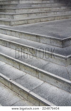 Marble and concrete staircase diagional patterns in Oslo, Norway