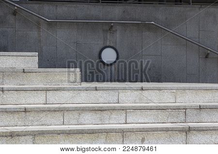 Marble and concrete staircase diagional patterns in Oslo, Norway