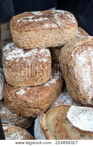 Farnham, United Kingdom, 30th October 2017:-Bread for sale on a stall at Farnham International Food Festival