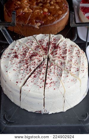 Farnham, United Kingdom, 30th October 2017:-Freshly made cakes for sale at Farnham International Food Festival