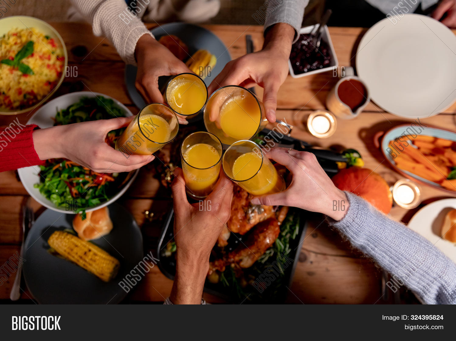 Overhead View Hands Image Photo Free Trial Bigstock
