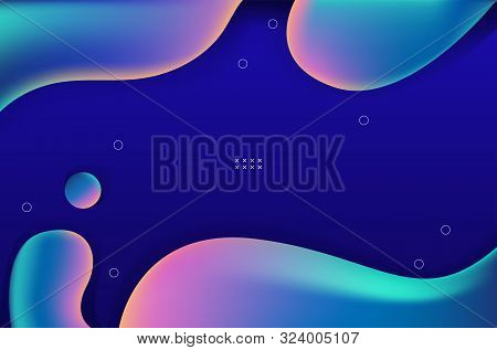 Colorful Abstract Fluid Shapes Gradient Backgrounds Vector Illustrations