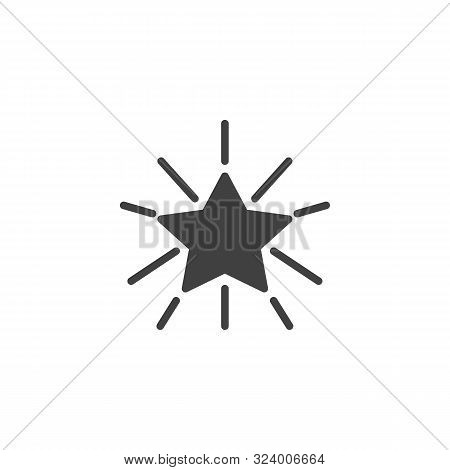 Salute Star Vector Icon. Rate Star Filled Flat Sign For Mobile Concept And Web Design. Firework Star
