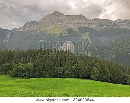 Plattenberg Mountain Above The Oberseetal Valley And In The Glarus Alps Mountain Masiff, Nafels (näf