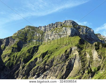 Schiberg Mountain Above The Oberseetal Valley And In The Glarus Alps Mountain Masiff, Nafels (näfels