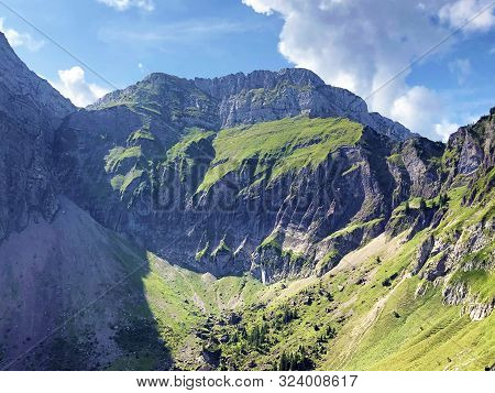 Schiberg Mountain Above The Oberseetal Valley And In The Glarus Alps Mountain Masiff, Nafels (näfels