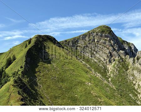Bockmattlistock Mountain Above The Oberseetal Valley And In The Glarus Alps Mountain Masiff, Nafels 