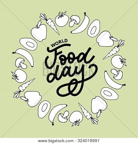 World Food Day Vector Illustration. Suitable For Greeting Card, Poster And Banner.