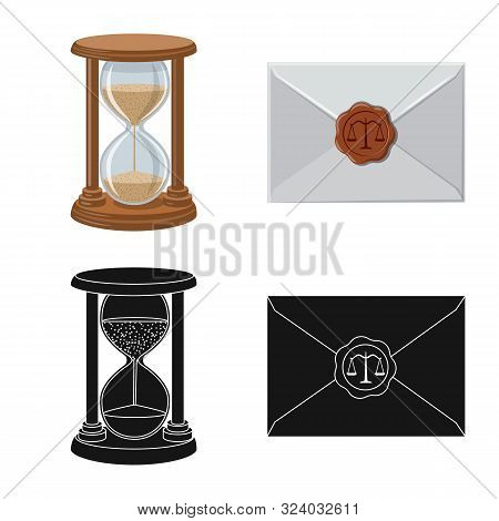 Vector Illustration Of Law And Lawyer Icon. Set Of Law And Justice Vector Icon For Stock.