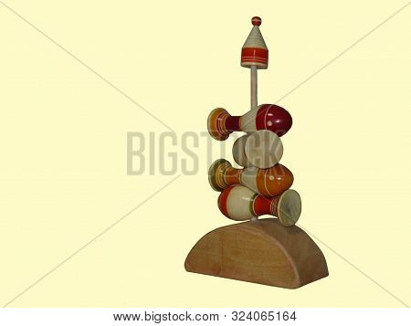 Channapatna Toys Educative Toys, Very Colourful Wooden Rings, Mind Development Activity For Kids, Pr