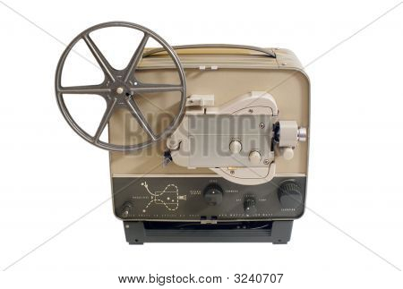 Vintage film projektor på hvid