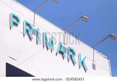Berlin Germany - June 7, 2019: Primark Shopping Mall Sign