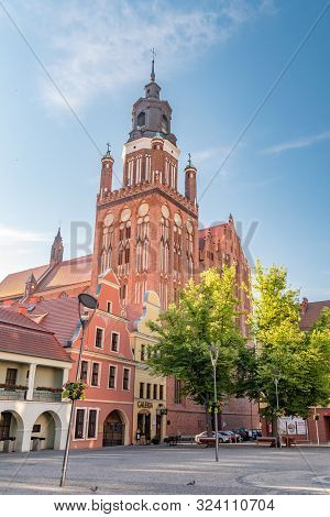 Stargard, Poland - June 9, 2019: Roman Catholic Church Of The Blessed Virgin Mary, Queen Of The Worl