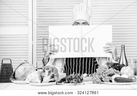 Culinary Recipes Book Concept. Improve Cooking Skill. Useful Book For Cooking. Start Culinary Career