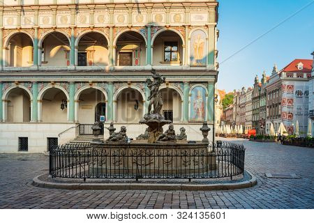 POZNAN, POLAND - September 2, 2019: Poznan Town Hall is a historic city hall in the city of Poznan, Poland