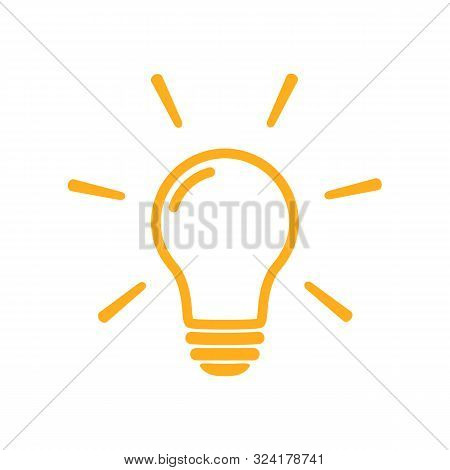 Solution Icon Lamp, Light Bulb Symbol Idea Concept