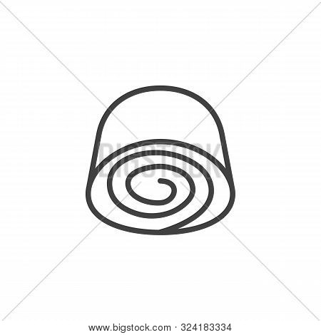 Turkish Delight Line Icon. Linear Style Sign For Mobile Concept And Web Design. Traditional Turkish 