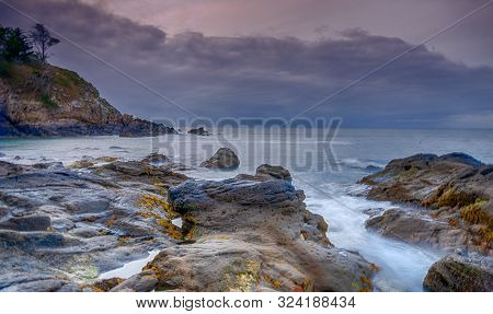Romantic Sea View On Britanny Coast In Summer Vacation